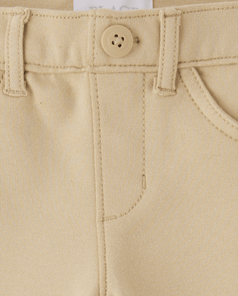 Girls Uniform Ponte Knit Pull On Flare Pants 2-Pack