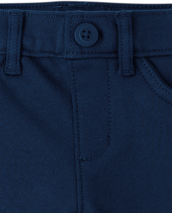 Girls Uniform Ponte Knit Pull On Flare Pants 2-Pack