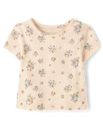 Toddler Girls Floral Pointelle 2-Piece Outfit Set