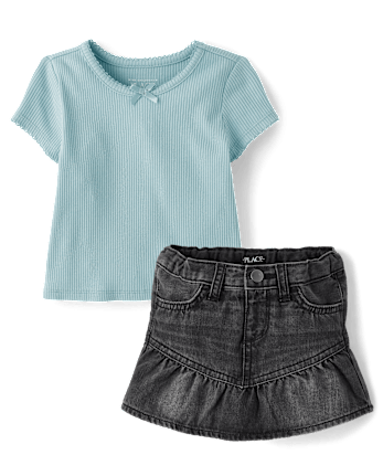 Toddler Girls Ruffle 2-Piece Outfit Set