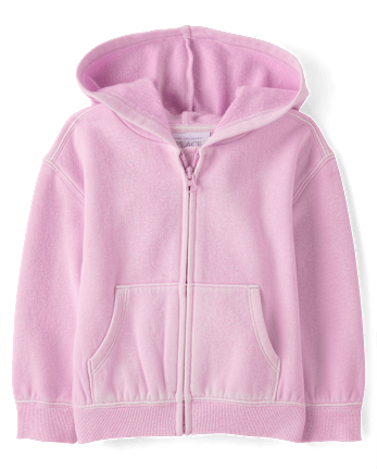 Toddler Girls Garment Dyed Premium Fleece 2-Piece Outfit Set