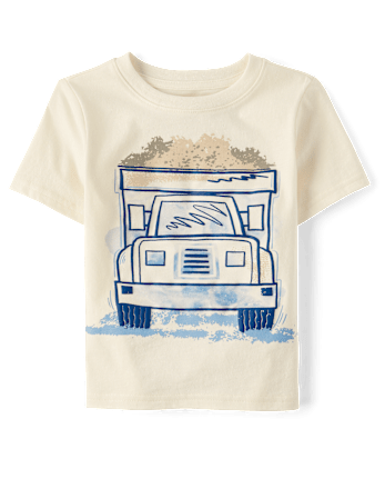 Baby And Toddler Boys Puff Print Construction Vehicle 3-Piece Outfit Set