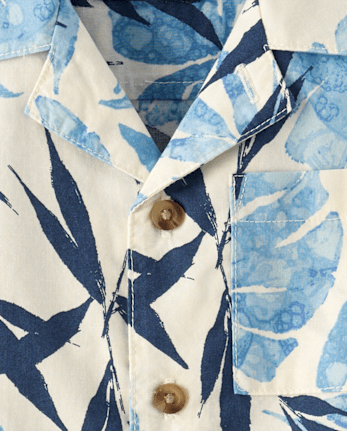 Baby And Toddler Boys Tropical Leaf 2-Piece Outfit Set