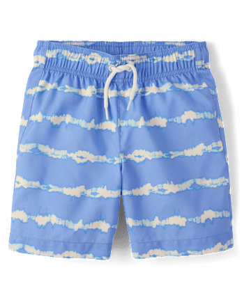 Boys Striped Rashguard Swimsuit