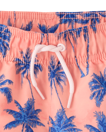 Boys Palm Tree Rashguard Swimsuit