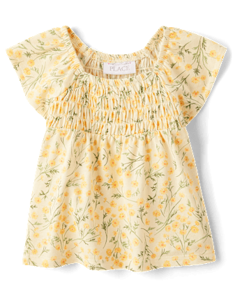 Toddler Girls Floral Flutter 2-Piece Outfit Set