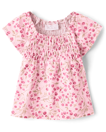 Toddler Girls Floral Flutter 2-Piece Outfit Set