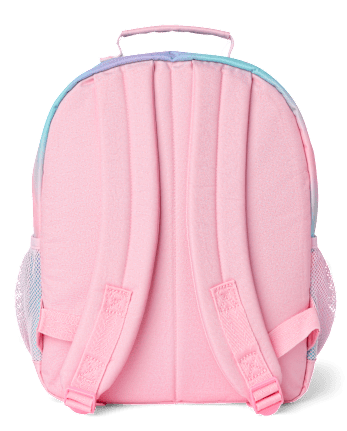 Toddler Girls Ombre Embroidered Patch Backpack 2-Piece Set