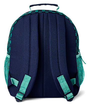 Toddler Boys Checkered Embroidered Patch Backpack 2-Piece Set