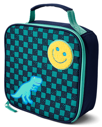 Toddler Boys Checkered Embroidered Patch Backpack 2-Piece Set