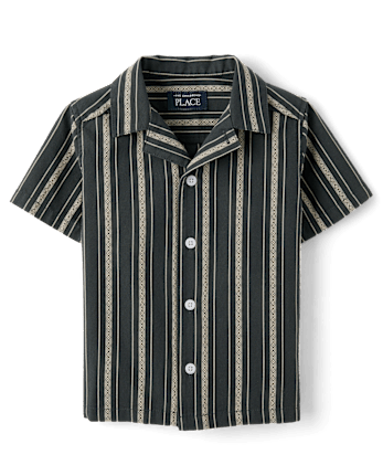 Baby And Toddler Boys Embroidered Textured 2-Piece Outfit Set