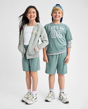 Kids Quick Dry Side Stripe Mesh Active Shorts 3-Pack