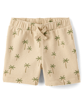 Baby And Toddler Boys Palm Tree French Terry Active Shorts 3-Pack