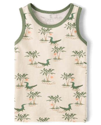 Baby And Toddler Boys Crocodile Tank Top 3-Pack