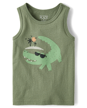 Baby And Toddler Boys Crocodile Tank Top 3-Pack