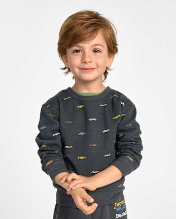 Baby And Toddler Boys Racecar Premium Fleece 2-Piece Outfit Set - MOTOROIL