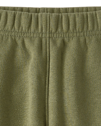 Baby And Toddler Boys Varsity Premium Fleece 2-Piece Outfit Set - OLIVE