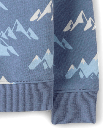 Toddler Boys Mountain Premium Fleece 2-Piece Outfit Set - SAPPHIRE ICE CL