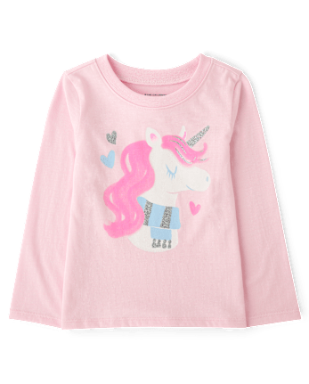 Toddler Girls Unicorn Heart 3-Piece Outfit Set - ROSE MIST
