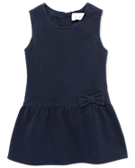 Toddler Girls Uniform Sleeveless Bow Woven Jumper | The Children's ...