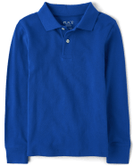 Boys Uniform Long Sleeve Pique Polo | The Children's Place - SPRUCESHAD