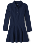 Long sleeve polo dress on sale uniform