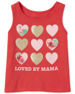 Baby And Toddler Girls Mix And Match Sleeveless Glitter Graphic Tank ...