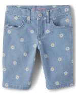 Girls Denim Skimmer Shorts  The Children's Place CA - DOVE GREY WASH