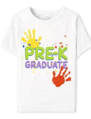 The Children's Place Unisex Toddler Pre-K Graduate Graphic Tee (Size: 3T in White)