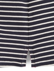 Girls Striped Top - Playful Poppies