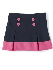 Girls Ponte Skort - Playful Poppies