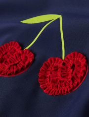 Girls Rashguard Swimsuit - Very Cherry