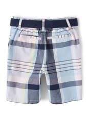 plaid chino shorts