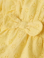 Girls Eyelet Romper - Pocketful Of Posies