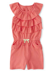 Girls Ruffle Romper - Fairy Blossom