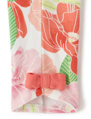 Girls Floral Bow Leggings - Fairy Blossom