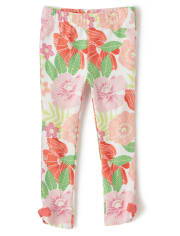 Girls Floral Bow Leggings - Fairy Blossom