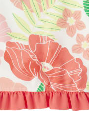 Girls Floral Rashguard Swimsuit - Fairy Blossom