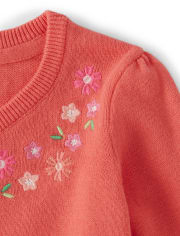 Girls Embroidered Cardigan - Fairy Blossom