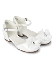 Girls Flower Low Heel Shoes - Spring Jubilee