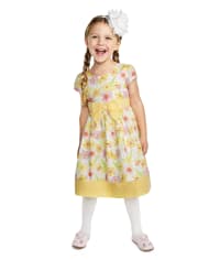 GYMBOREE /'Freshly Picked/' Comfy Knit Dress 5 or 6 Floral Print Spring Summer EUC