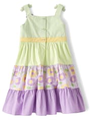 Robe fleurie à plusieurs niveaux pour filles - Poche pleine de posies