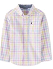 Boys Check Button Up Shirt- Spring Jubilee
