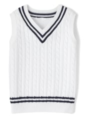 Boys Cable Knit Sweater Vest - Spring Jubilee