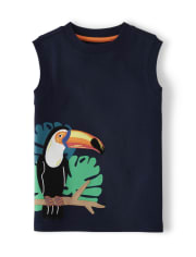 Camiseta sin mangas con aplique de tucán para niño - Summer Safari