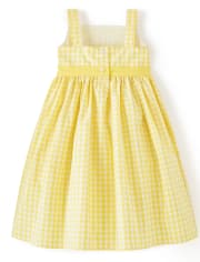 Robe vichy en pot de fleurs appliquée pour filles - Sunny Daisies