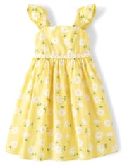 Robe fleurie pour filles - Marguerites ensoleillées