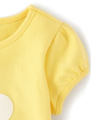 Top con peplum con apliques para niñas - Sunny Daisies