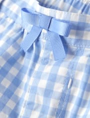 Shorts de niña con burbujas de cuadros vichy - Sunny Daisies