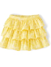 Girls Floral Tiered Skort - Sunny Daisies